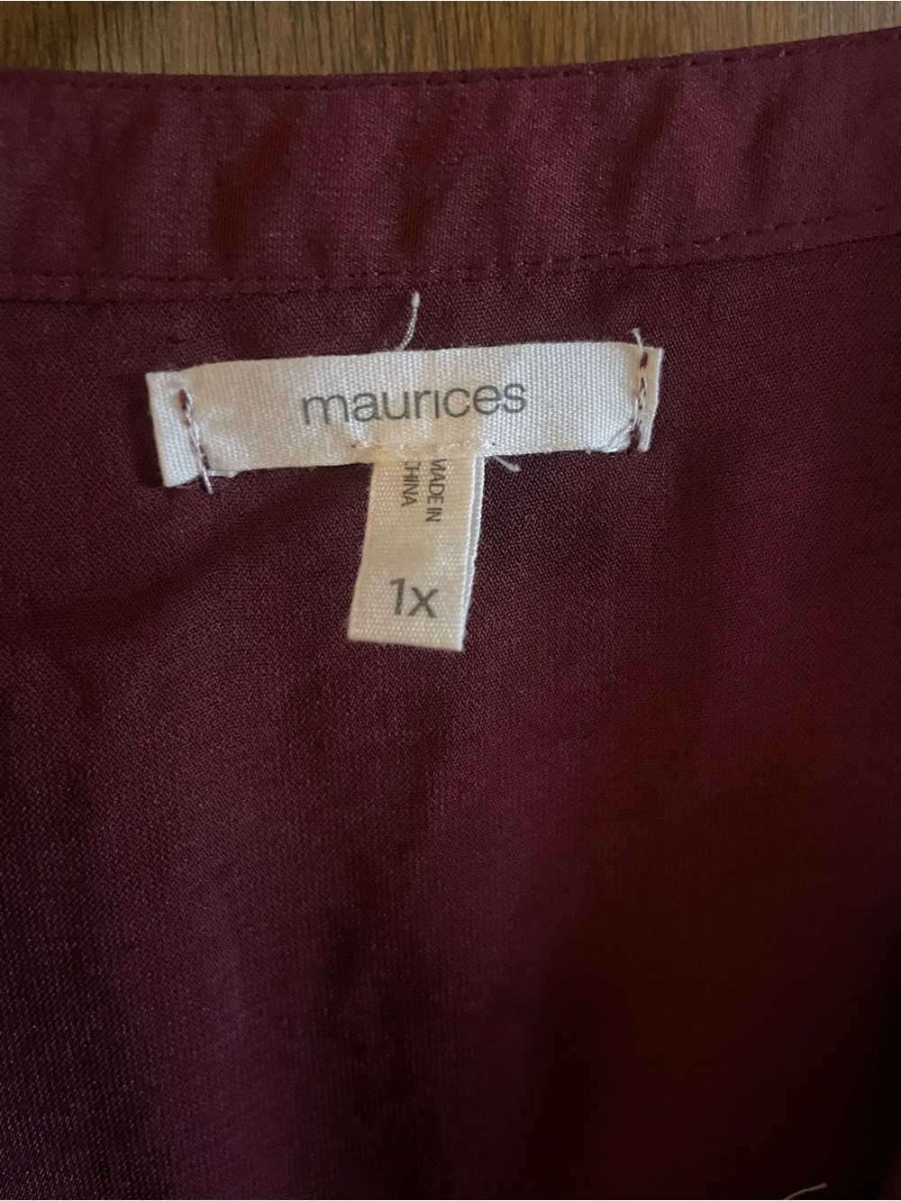 Maurices Wine Red Women's Blouse